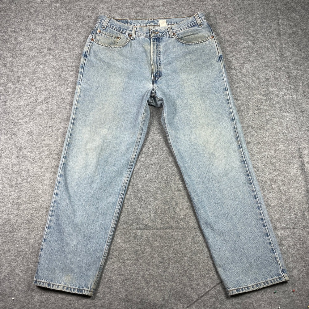 Vintage Levis 550 Jeans Mens 38x30 (Fits 34x29) Light Wash Relaxed Fit 90s